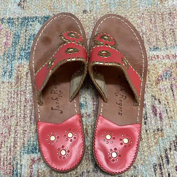 Coral Jack Roger sandals - size 7 - Picture 1 of 5